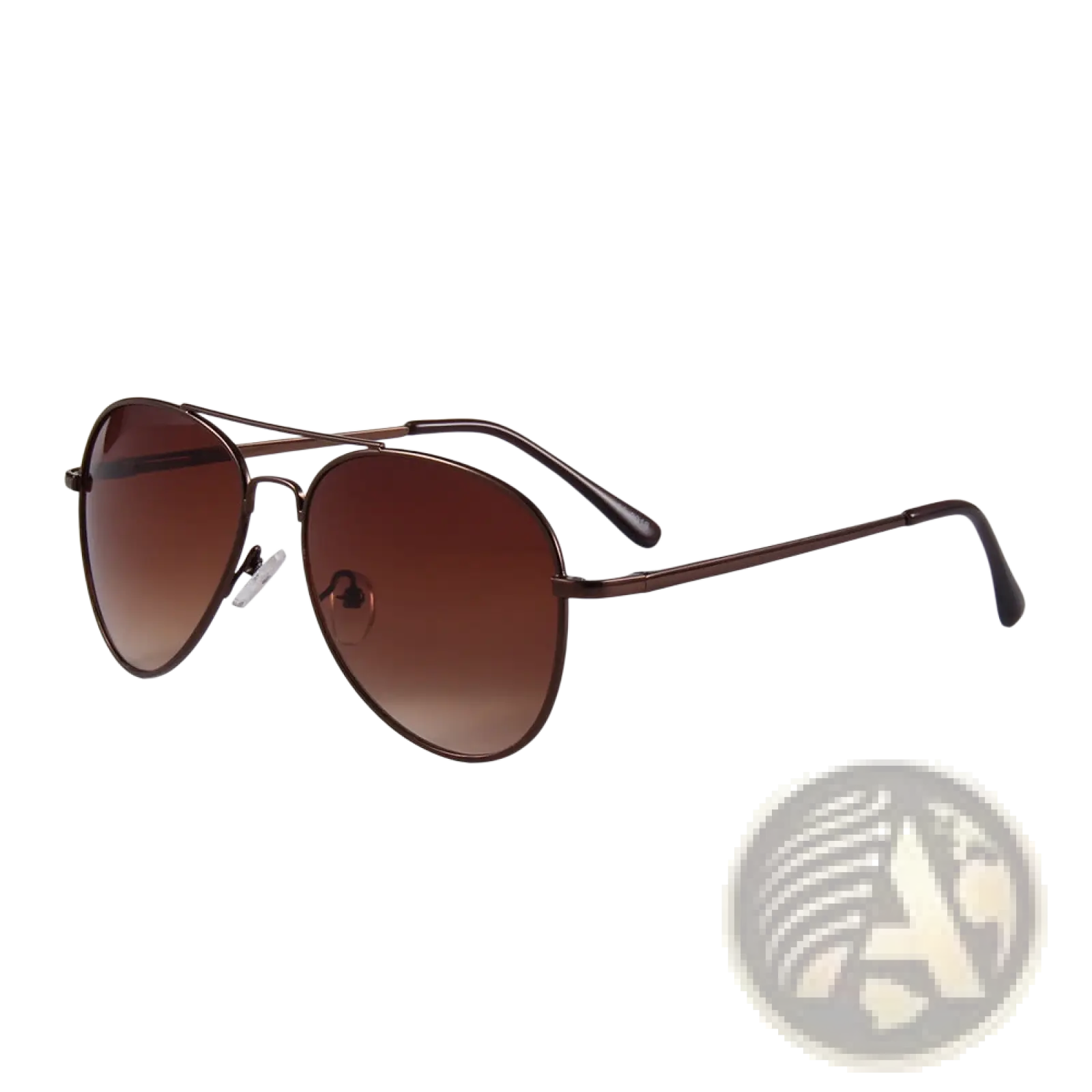 Retro metal aviator sunglasses with brown gradient uv400 lenses and a sleek metal frame