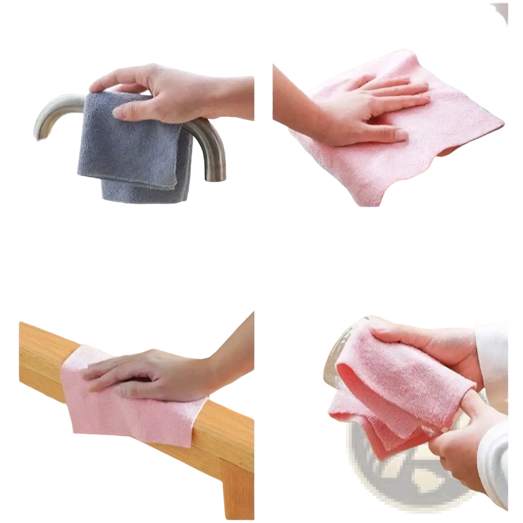 Soft pink reusable microfiber kitchen towel roll made of microfiber for cleaning kitchen and household surfaces