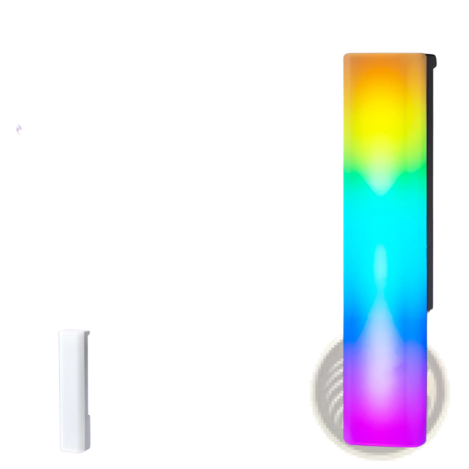 Rgb rhythm light bar sleek rectangular led gaming lamp with vibrant rainbow gradient display and black edges
