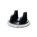 Black car air vent phone holder with sparkling silver rhinestone trim for secure mounting in vehicle vents