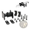Black rhinowalk motorcycle handlebar mount kit with adjustable clamps and hardware for mjx2004 side rack extender