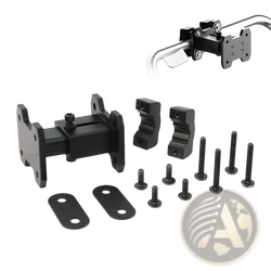 Black rhinowalk motorcycle handlebar mount kit with adjustable clamps and hardware for mjx2004 side rack extender