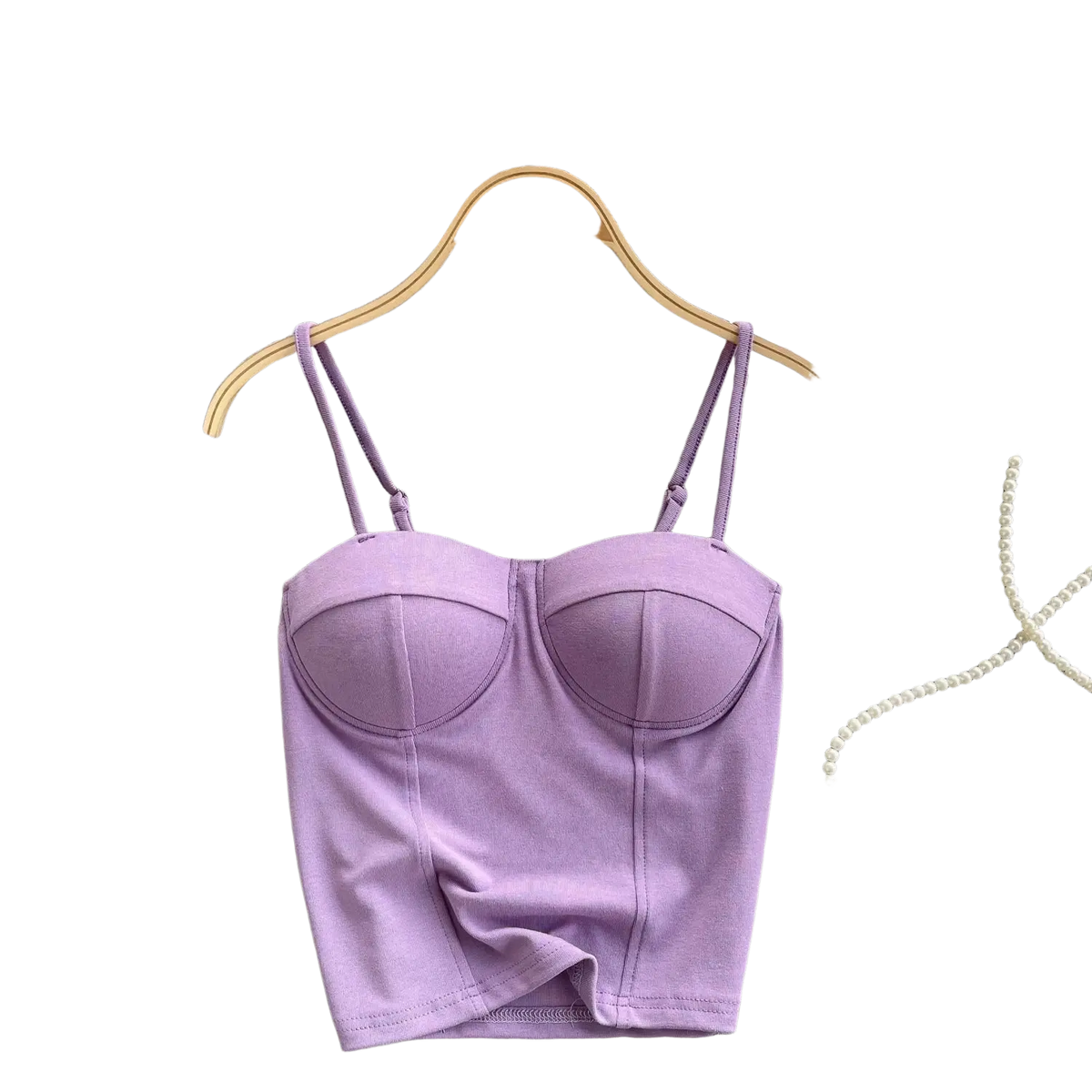 Purple ribbed strapless corset tank top with sweetheart neckline and gathered fabric for women summer crop style