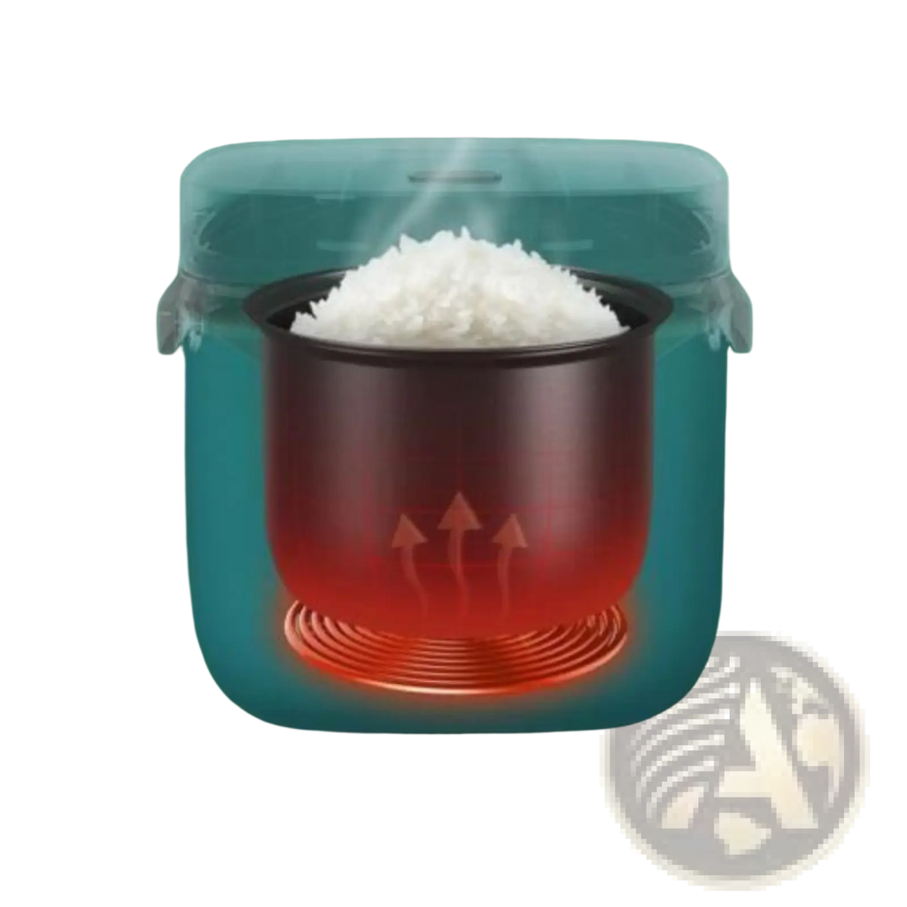 Blue rice cooker 1.2l electric steamer with transparent lid red heating element and nonstick liner cooking white rice