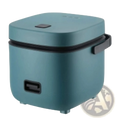 Teal rice cooker 1.2l electric steamer with matte finish black handle and nonstick liner for easy cooking