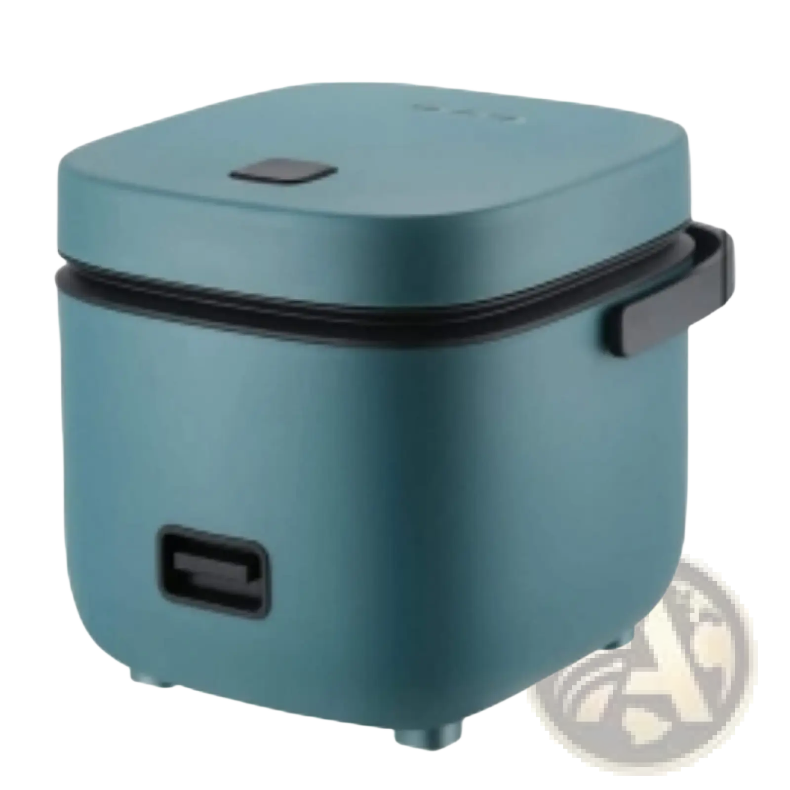 Teal rice cooker 1.2l electric steamer with matte finish black handle and nonstick liner for easy cooking