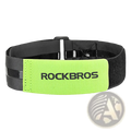 Bright neon green and black Rockbros cycling belt with reflective strip for anti-slip bicycle luggage tie rope