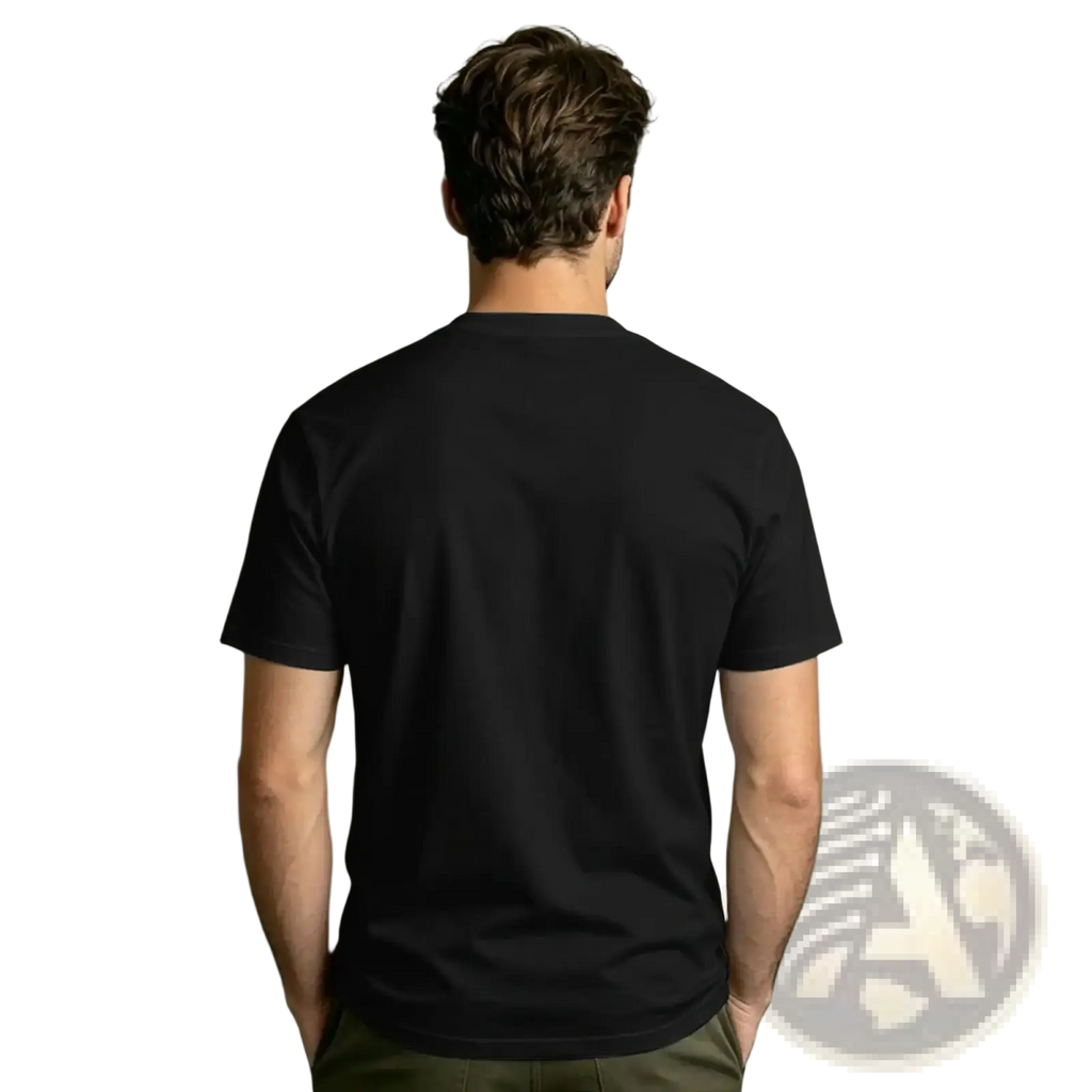 Black short-sleeved cotton crew neck t-shirt for men featuring The Rookie TV Show design
