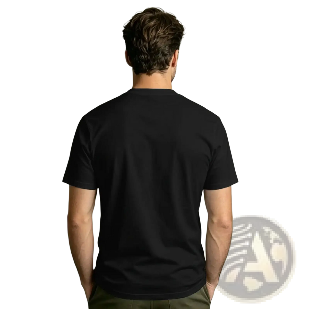 Black short-sleeved cotton crew neck t-shirt for men featuring The Rookie TV Show design