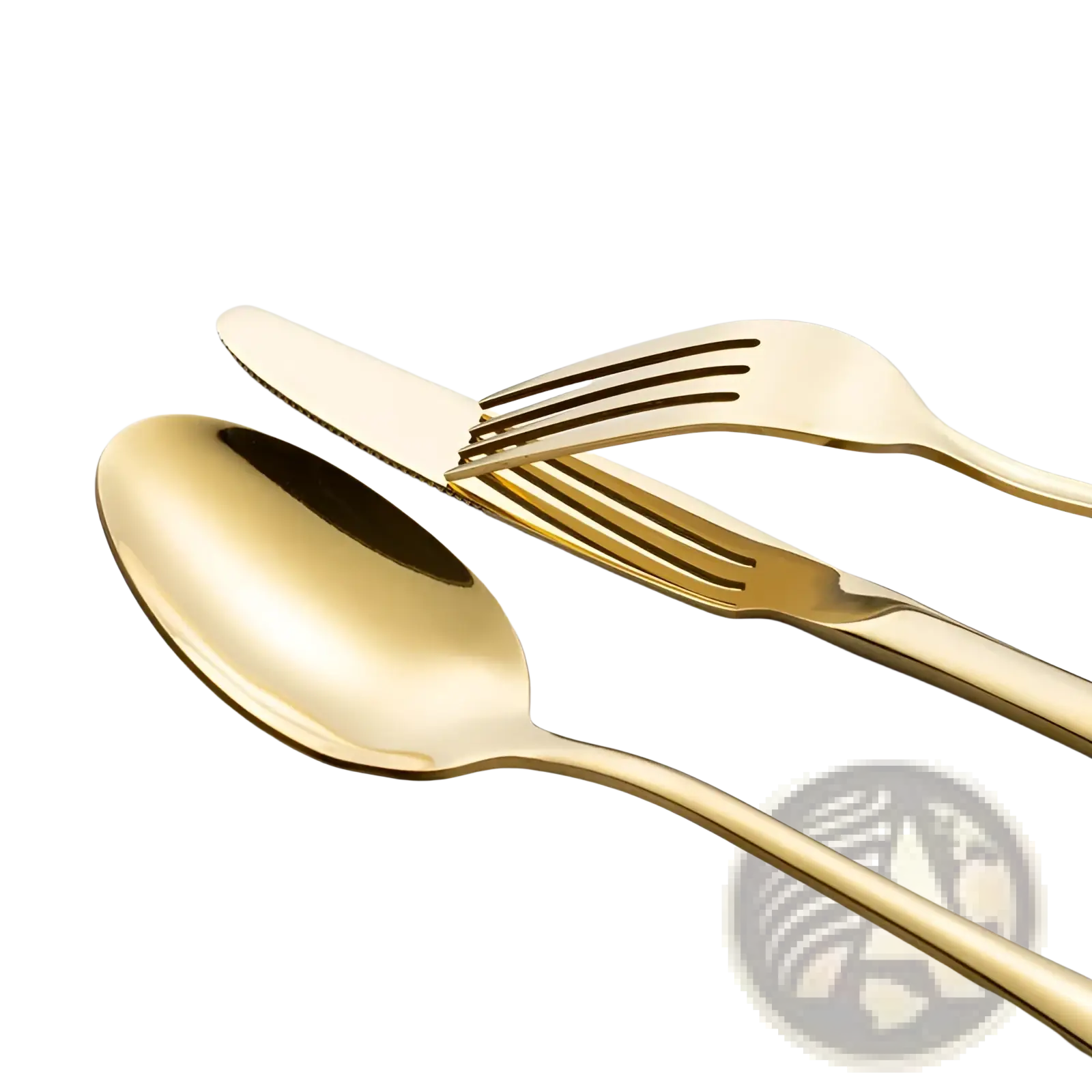 Rose gold stainless steel cutlery set 24 pieces featuring golden modern spoon knife and fork with sleek design