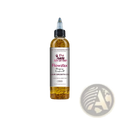 The move attraction flowztax rosemary peppermint hair growth oil in a clear bottle with golden oil for anti frizz scalp treatment
