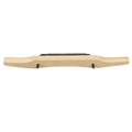 Light-colored wooden rosewood hand planer with black metal blade and two small black handles for woodworking trimming