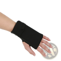 Black running wrist wallet with adjustable strap and snap closure designed for smartphone and outdoor sports use
