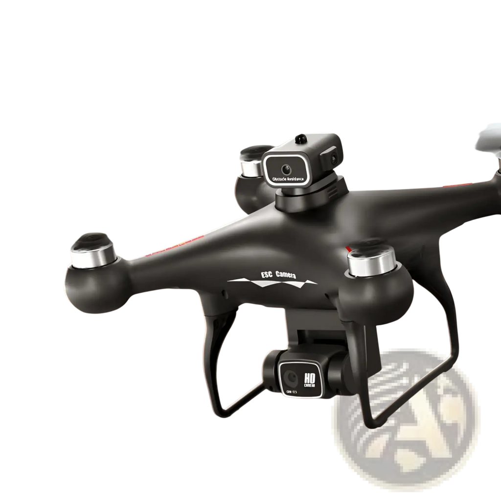 Black brushless S116 dual camera drone with HD optical flow positioning hovering technology in midair