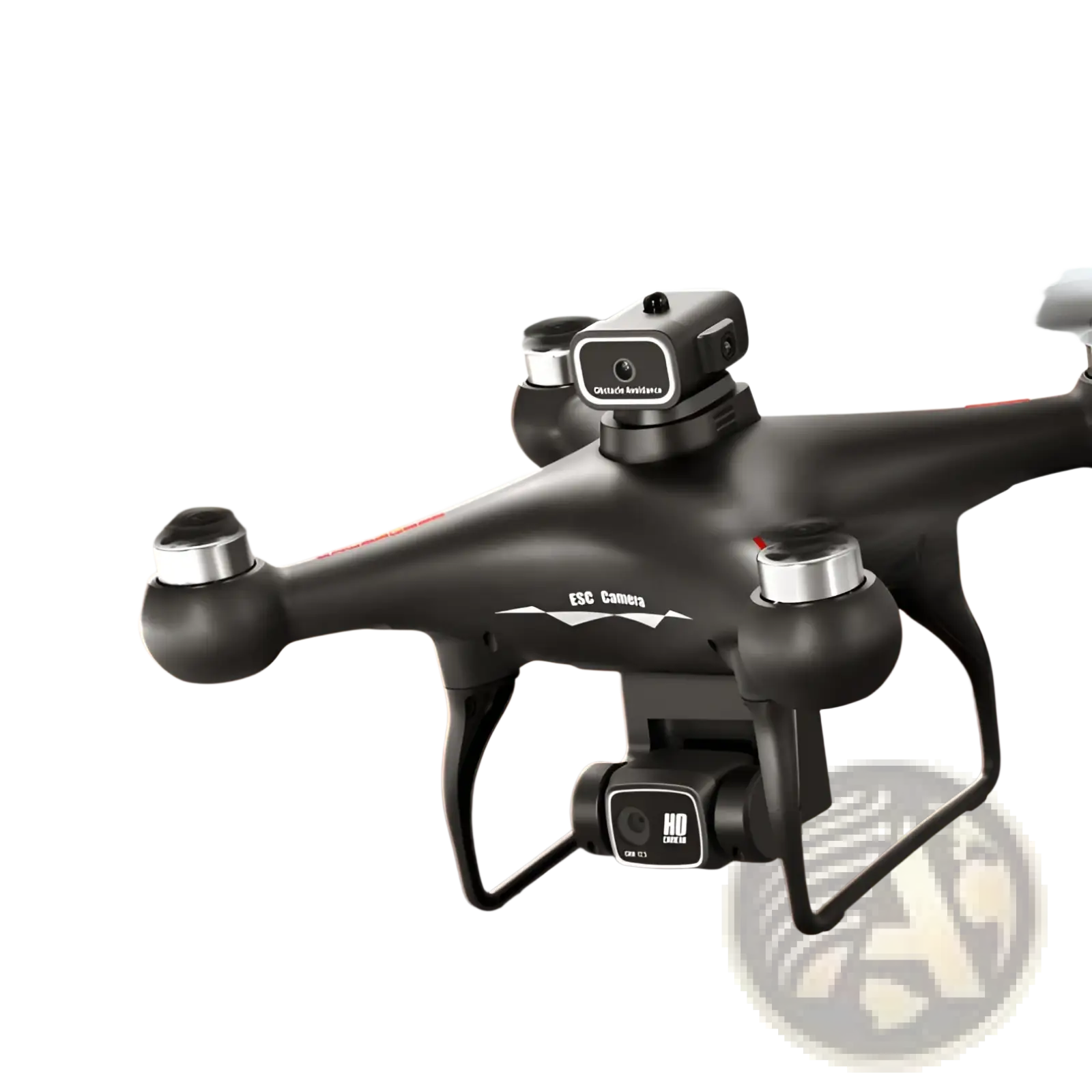 Black brushless S116 dual camera drone with HD optical flow positioning hovering technology in midair