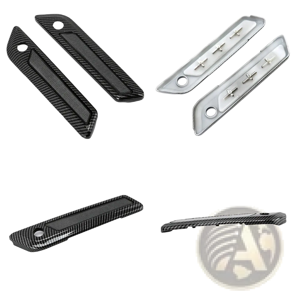 Black carbon fiber textured saddlebag latch covers for harley touring 2014 up with sleek modern design
