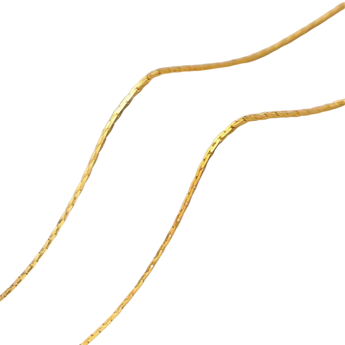 Golden snake chain necklace with sleek interlocking links paired with a fade resistant sand gold adjustable ring matte wide band unisex