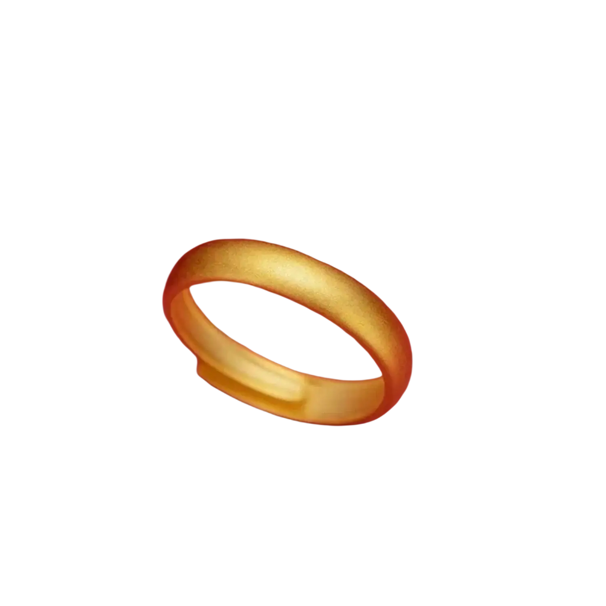 A sleek sand gold adjustable ring with a matte wide band, solid gold and fade resistant for unisex wear