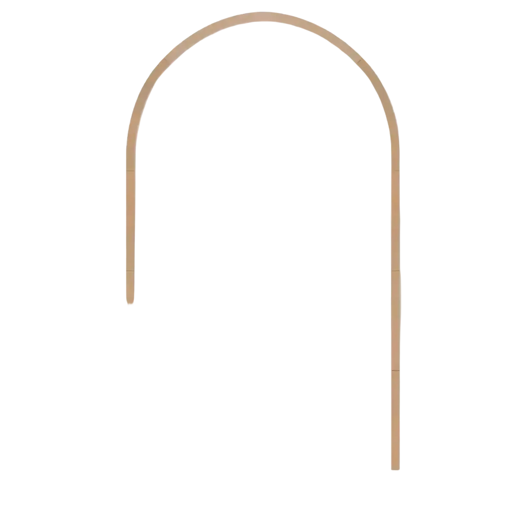 Beige woven vase with geometric pattern holding dried pampas grass alongside scalloped wood wall arch diy decor trim