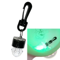 Black and clear crystal led carabiner light with solar panel top for scuba diving water activated safety led beacon