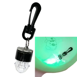 Black and clear crystal led carabiner light with solar panel top for scuba diving water activated safety led beacon