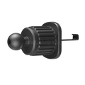 Black 17mm ball head mount with textured grip and mounting clip for seametal car air vent phone holder mount hook