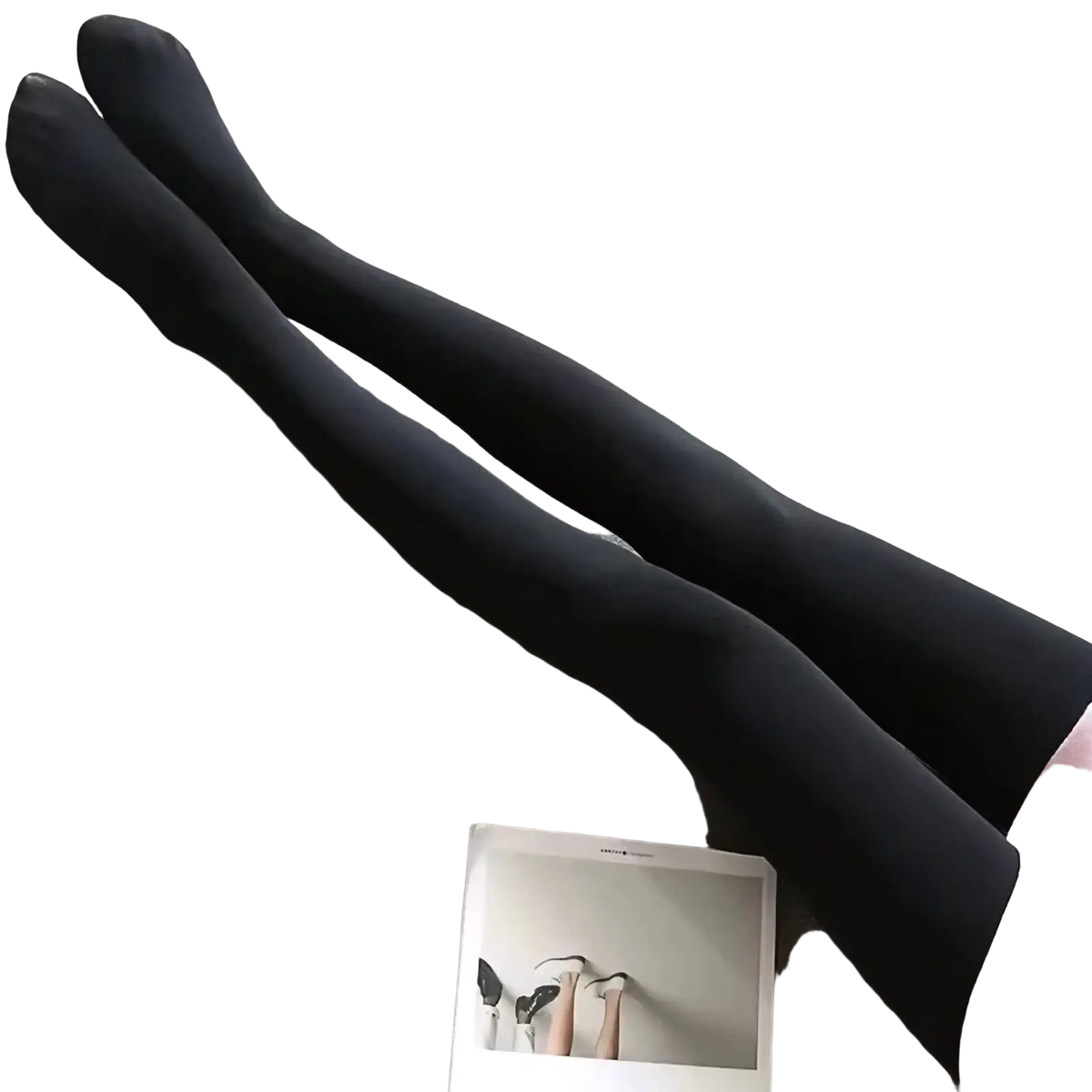Seamless black tights with a smooth opaque finish high waist design warm hosiery for comfort and style
