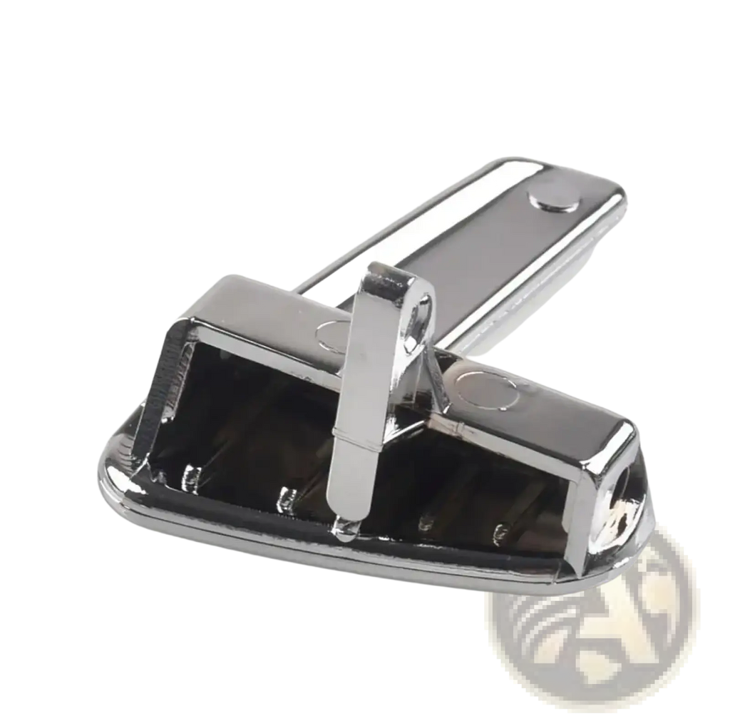 Chrome-finished metal interior door handle latch with integrated hinge for seat cordoba ibiza replacement