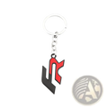 Red and black enamel Seat Fr metal car keychain with silver metal ring and chain for keyring holder use