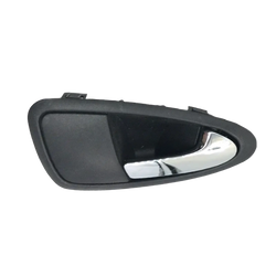 Seat Ibiza 6j interior door handle black plastic with chrome finished pull lever for 2010 to 2022 models back side view