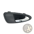 Seat Ibiza 6j interior door handle black plastic with chrome finished pull lever for 2010 to 2022 models back side view