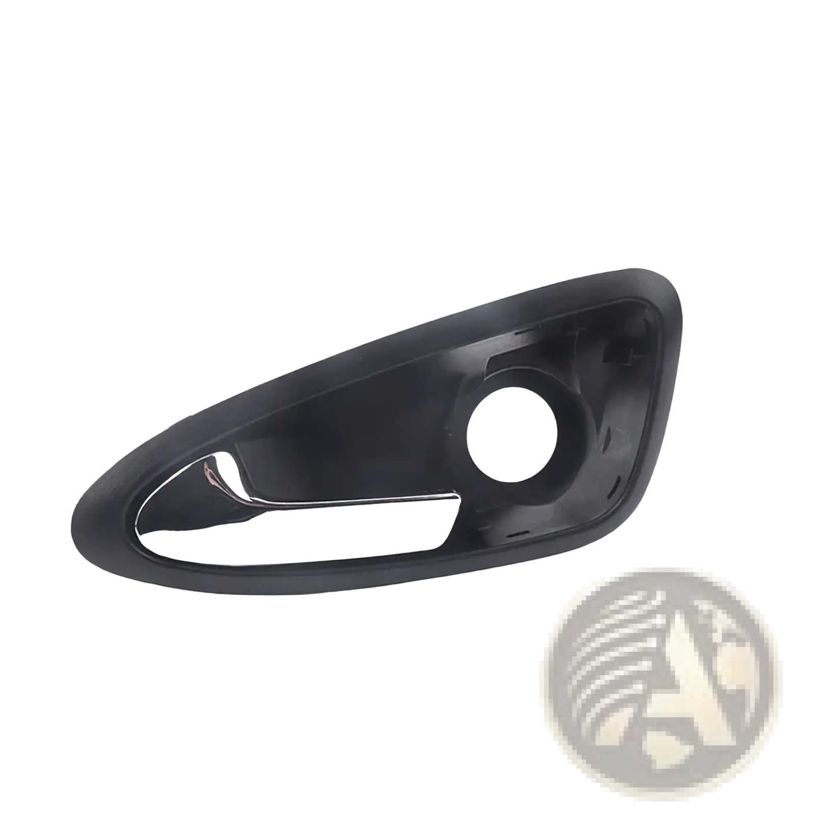 Seat ibiza front inner door handle set 2009 2012 black plastic with chrome finished pull grip visible from the front side