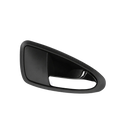 Seat Ibiza front inner door handle set 2009 2012 black plastic handle with polished chrome pull grip front side view