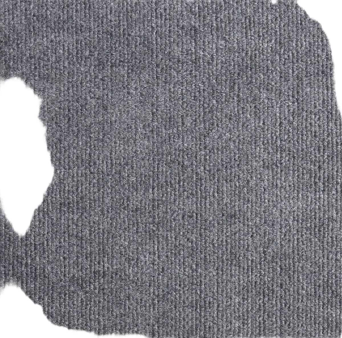 Gray textured self-adhesive cat scratching mat with dense looped pile weave for sofa protection