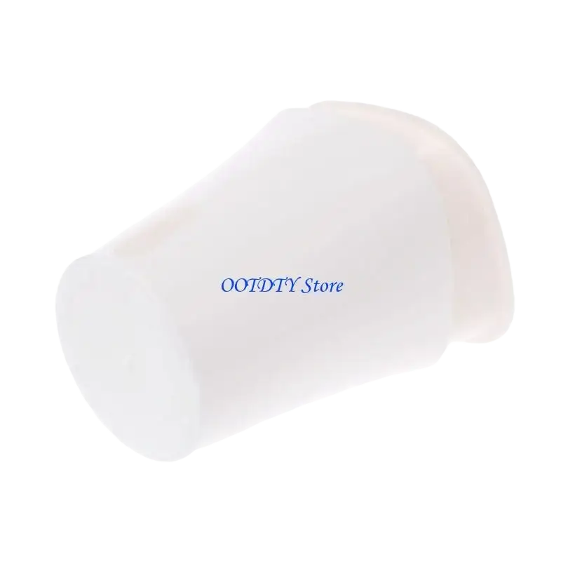 Translucent white silicone flower pot cup holder with smooth rounded design for self watering plastic nursery planter