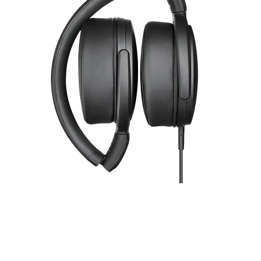 Sennheiser hd400s wired over-ear headphones in black with sleek minimalist design and detachable cable