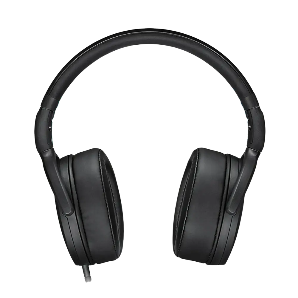 Sennheiser hd400s wired over-ear headphones in black with padded earcups and headband featuring a sleek design