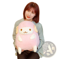 Soft pink sheep plush toy with white face ears and feet accents soft stuffed animal doll 30-40cm