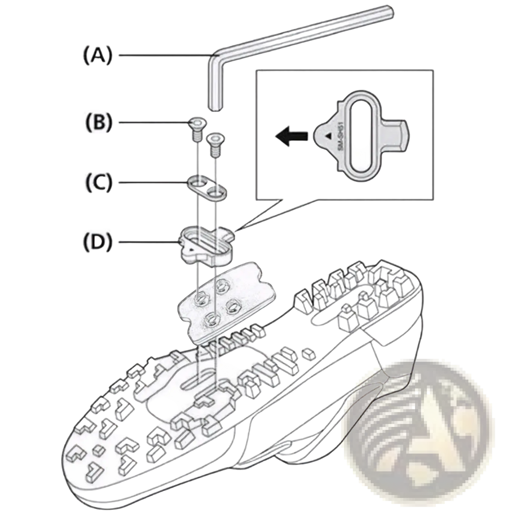 Silver Shimano SPD cleats sh51 sh56 mtb pedal set with textured ergonomic design and visible branded model number