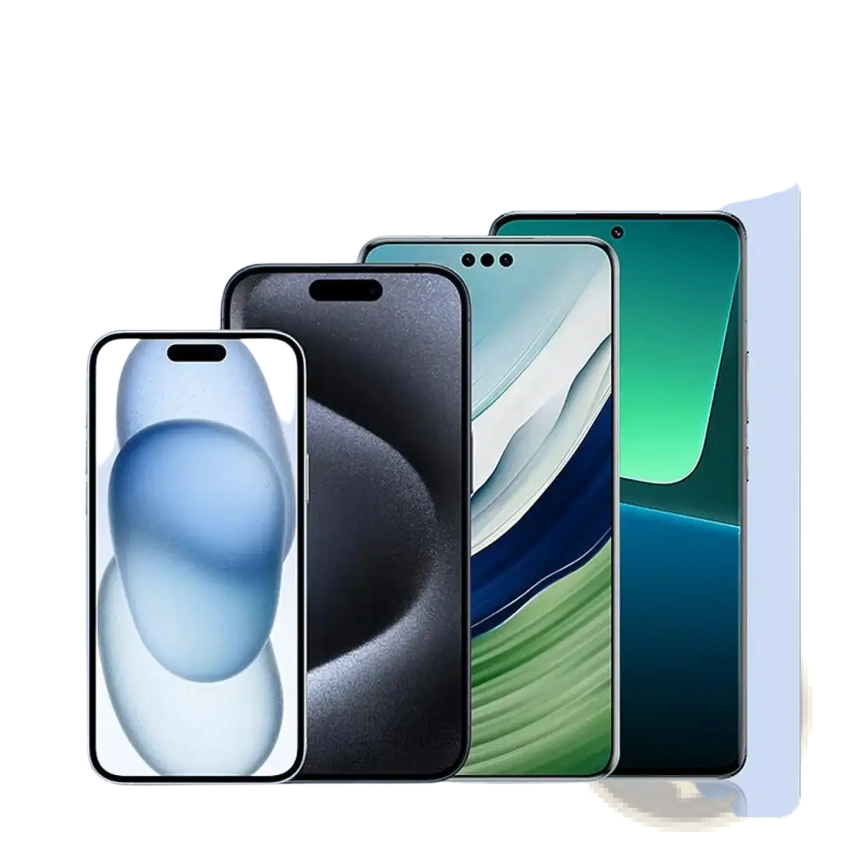 A sleek modern smartphone with glossy black finish and rounded edges in a shock absorbing motorcycle phone mount