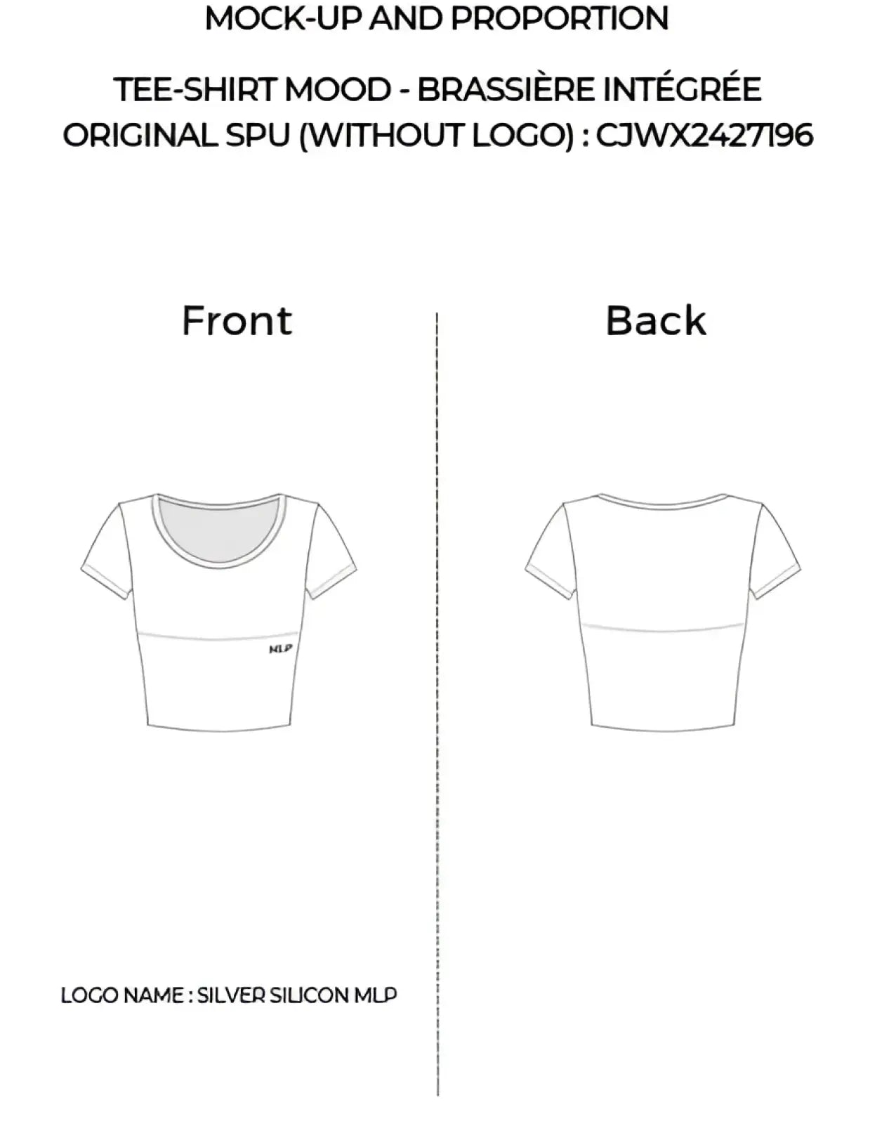 Silver silicone my little pony logo tee shirt with integrated brassiere shockproof asymmetric athletic yoga vest