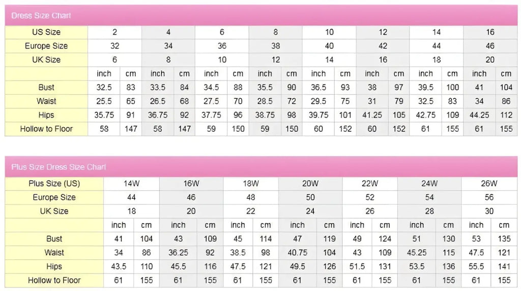 Pink and white off shoulder lace long sleeve bridal wedding gown size chart with us europe uk plus size measurements in inches and centimeters
