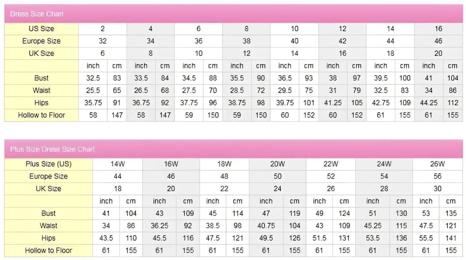 Pink and white off shoulder lace long sleeve bridal wedding gown size chart with us europe uk plus size measurements in inches and centimeters