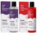 Two koec cleansing gels shower gel body wash intimate hygiene with feminine ph balancing refresh and deep cleansing fresh formulas