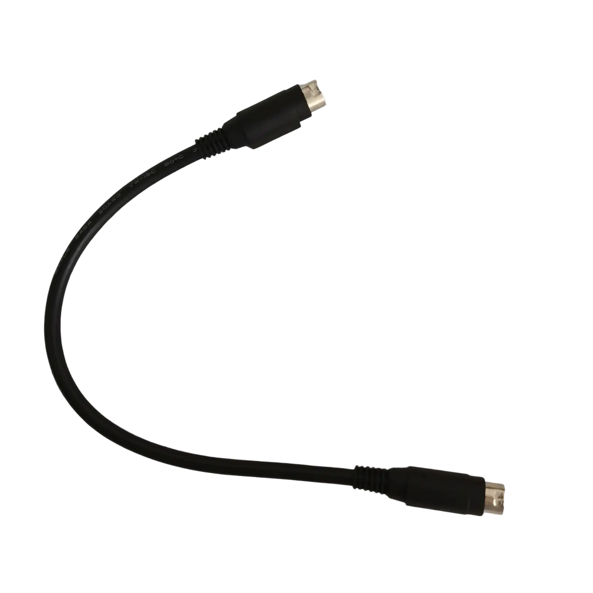 Black usb-to-usb adapter cable with metallic connectors for signal fire fusion splicer power adapter 12v 8a