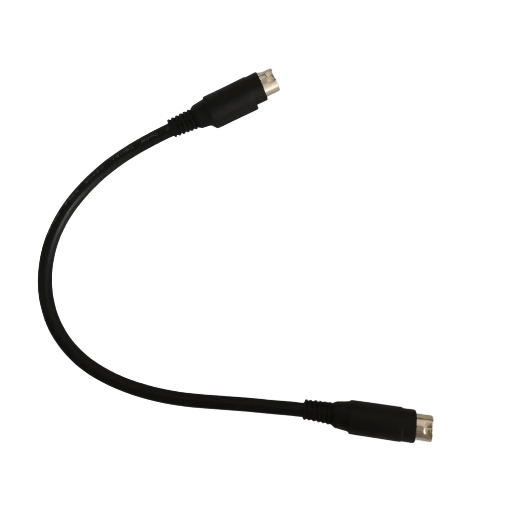 Black usb-a to micro-usb cable with molded plastic connectors for signal fire fusion splicer power charger adapter