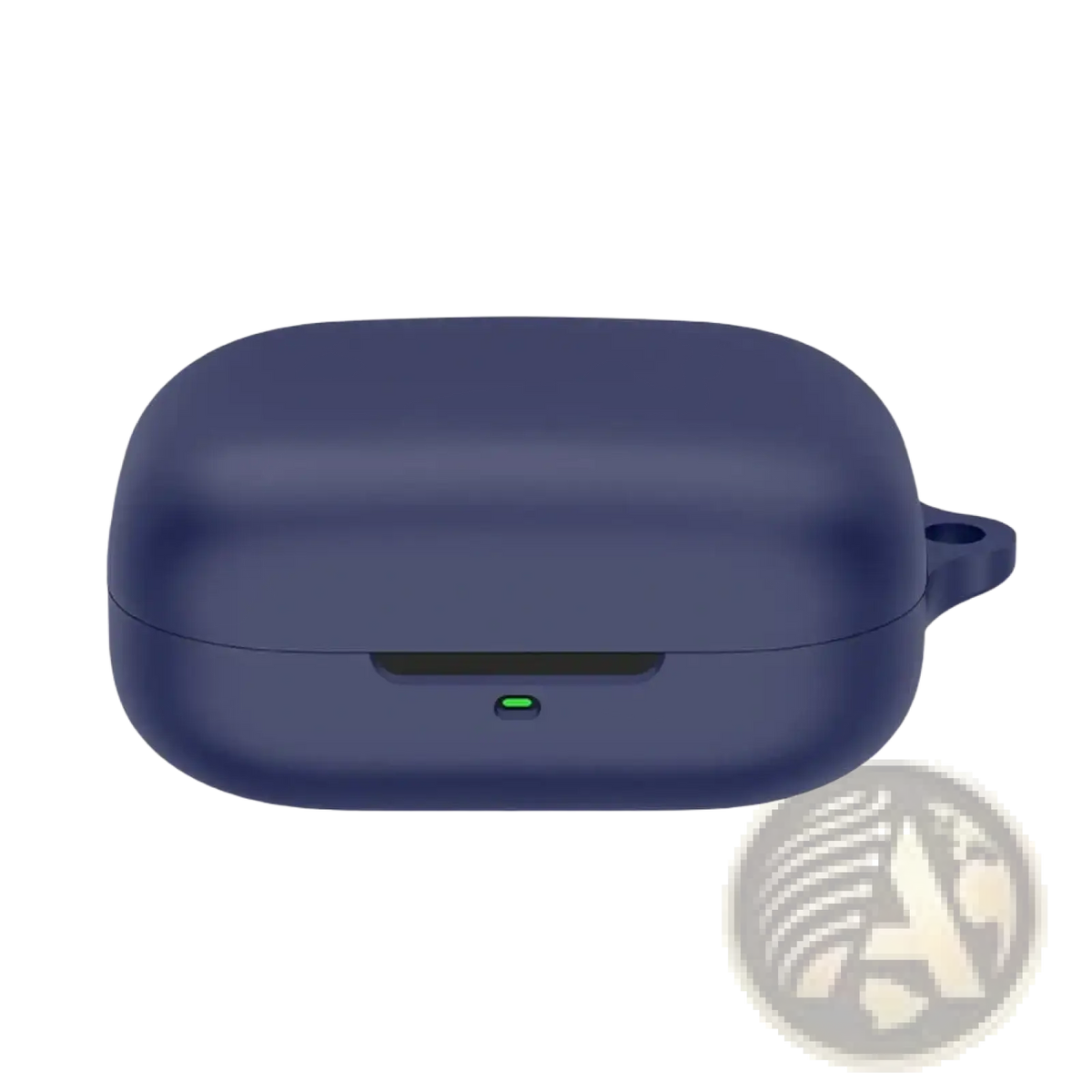 Navy blue silicone airpods pro case protective cover showing the back side with durable soft material