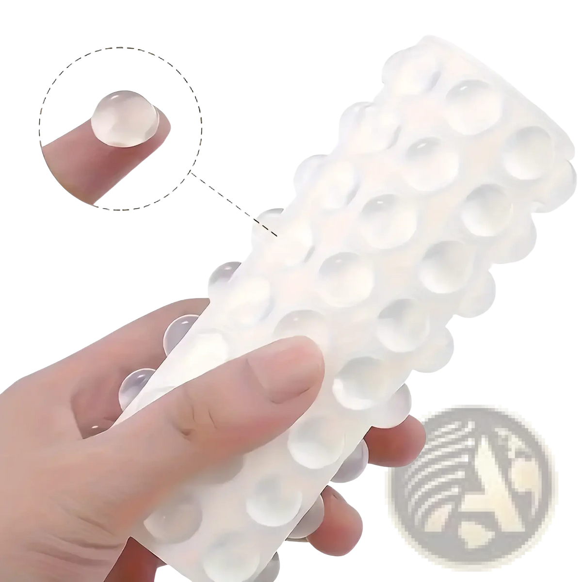 Transparent silicone bumpers furniture protection pads featuring a textured surface of raised circular bumps
