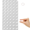 Clear round silicone cabinet bumpers 100 pack with protective pads for furniture edges in transparent silicone material