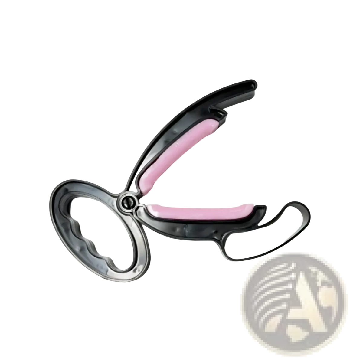 Silicone hand grip exercise clip with black and pink plastic ergonomic bottle opener handles for comfortable use